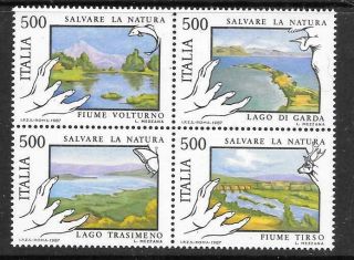 Italy - 1987.  Nature Protection - Set Of 4 In Mnh Block