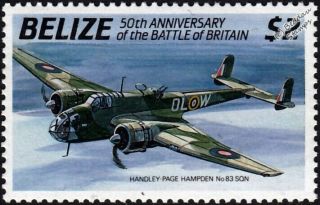 Wwii Raf No.  83 Squadron Handley - Page Hampden Battle Of Britain Aircraft Stamp