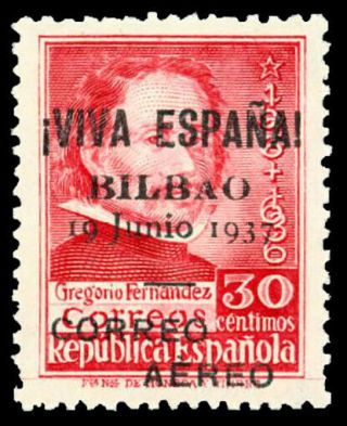 I932 Spain Civil War.  Local Stamp Bilbao Mnh.