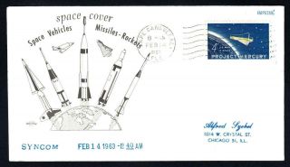 Syncom Satellite Launch Cape Canaveral Fl 1963 Space Cover (2484)