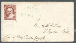 Us 11a On Cover Green Town Cancel On Envelope Pen Cancel On Stamp B01