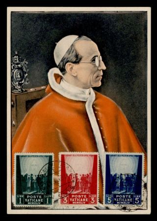 Dr Who 1949 Vatican Pope Pius Xii Maximum Card C129351
