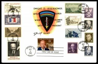 Mayfairstamps 1990 Us Fdc Dwight D Eisenhowerwwi Wwii Nato Korea First Day Cover