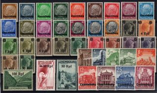 P120008/ Luxembourg German Occ.  / Y&t 1 / 41 Mnh Complete