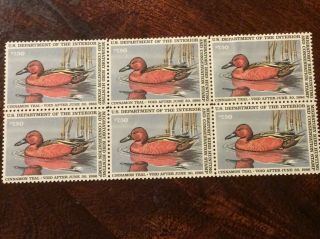 Rw52 1985 - 1986 Us Federal Duck Stamp - Plate Block Of 6 Og Nh Vf,