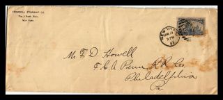 Dr Jim Stamps Us Legal Size Cover York Cromwell Steamship Company 1893