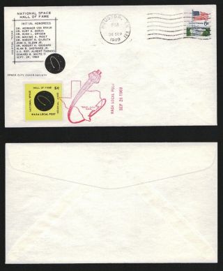 Sep 28 1969 Nasa Local Post Cinderella Cover Space Hall Of Fame Honorees Ph3857a
