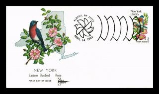 Dr Jim Stamps Us Albany York State Bird Flower First Day Cover Gill Craft
