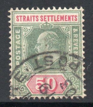Malaya (straits Settlements) Sg118 50c Deep Green And Carmine,