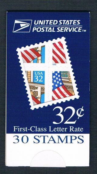 U.  S.  Makeshift Booklet Of 30,  Scott Bk227 Flag Over Porch,  Mnh,  (d88)