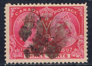 Canada 53 (6) 1897 3 Cent Bright Rose Queen Victoria Cork Cancel