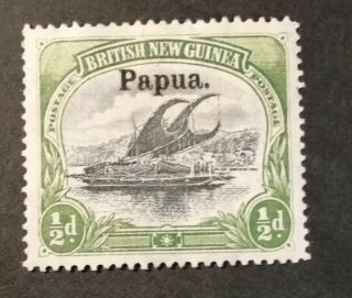 Papua 1906 - 07 Lakatoi 1/2d No Gum E1