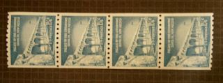 Usa,  Sc 1054a,  1 1/4c Palace Of Governors Coil Strip Of 4,  Nh,  Og
