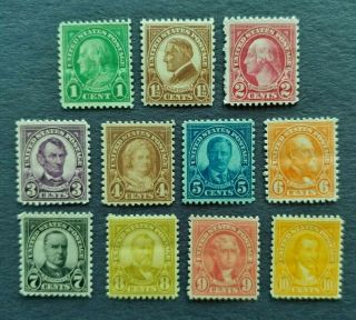Us Stamps,  Scott 632 - 642,  Rotary Press Subset Of 11,  Nh Og,  Cv $28.  45