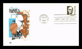Dr Jim Stamps Us Harry S Truman 20c First Day Cover Craft Washington Dc