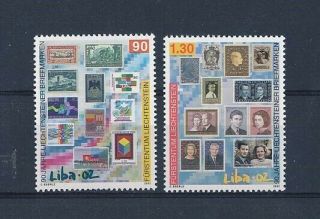D278726 Liechtenstein Mnh Sc.  1237 - 1238 Liba.  02 Stamp Exhibition Vaduz