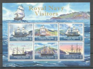 U1272 Pitcairn Islands Ships & Boats Royal Navy Visitors 1kb Mnh