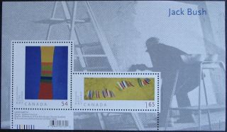 2322 Canada Art Canada: Jack Bush Mnh Souvenir Sheet Of 2 Stamps
