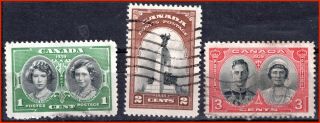 Canada Stamps Royal Visit (1939) - 246 - 248 (73)