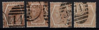 P115853/ Great Britain / Victoria / Sg 122 – 122a – 122b - 123 430 E