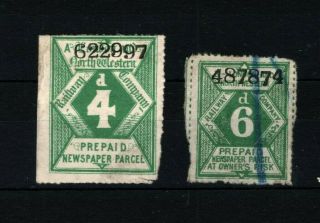 Gb Qv Locals 6d Railway Newspaper Stamp London & North Western Railway Ma196