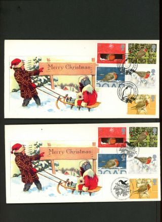 1995 Christmas Robins Stamp Searchers Fdc 
