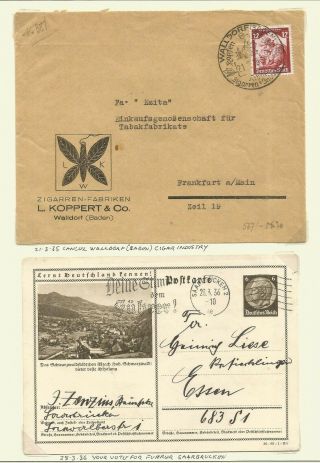 germany,  third reich INC.  Postal history 1 2