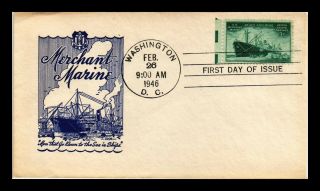 Dr Jim Stamps Us Merchant Marines First Day Cover Scott 939 Ioor Cachet