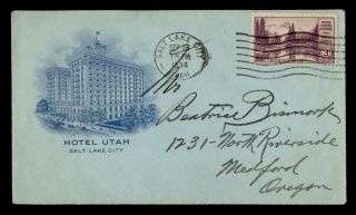Dr Who 1934 Salt Lake City Ut Hotel Utah Advertising C124031