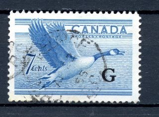 Canada Official O31 G Overprint Canada Goose Cds 1952 J016