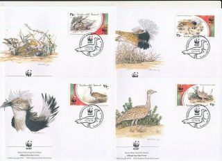D278450 Birds Wwf Complete Set Of 4 Fdc 