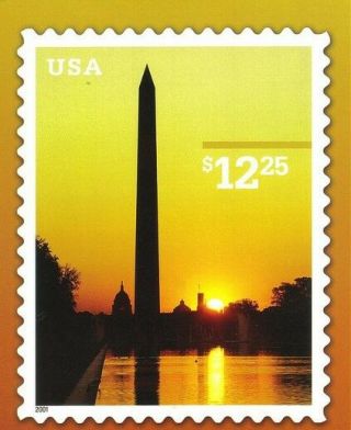 2001 $12.  25 Washington Monument,  Express Mail Scott 3473 F/vf Nh