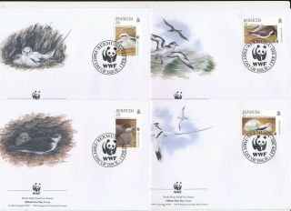 D278422 Birds Wwf Complete Set Of 4 Fdc 