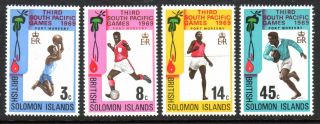 1969 Solomon Islands 3rd South Pacific Games Port Moresby Sg184 - 187 Muh