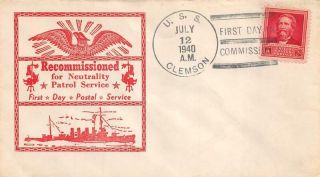 Naval 07/12/40,  U.  S.  S.  Clemson,  First Day In Commission [e551847]
