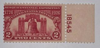 Travelstamps: 1926 - 27 Us Stamps Scott 627 Liberty Bell,  Mnhog