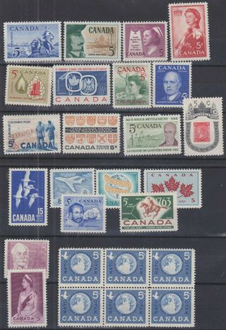 553) Canada 1958 / 1964 Never Hinged Selection - Perfect