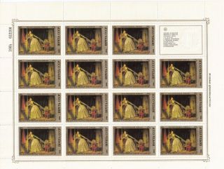 Ussr 1984 French Paintings In Hermitage Museum Mnh 5 Full Sheets