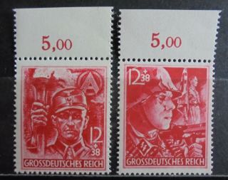 German Reich 1945 12th Anniversary Of Third Reich Set Of 2 Mnh
