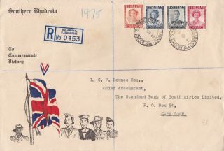 Southern Rhodesia 1947 Victory Registered Fdc Vgc