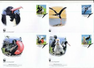 D278392 Birds Wwf Complete Set Of 4 Fdc 