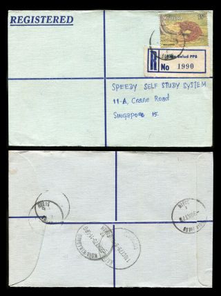 Malaya/malaysia Sabah 1961 Registered Cover,  Kota Belud Ppb To Singapore.