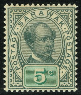 Sg 48 Sarawak 1899 - 5c Olive - Grey & Green (unissued) - Mounted