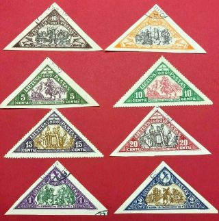 Lithuania,  1932,  Airmail Set,  C55 - 62.  C.  V.  $20.  35,  Only $4.  99