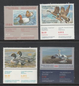 Canada - Never Hinged Wildlife Conservation (duck) Stamps - See Scan