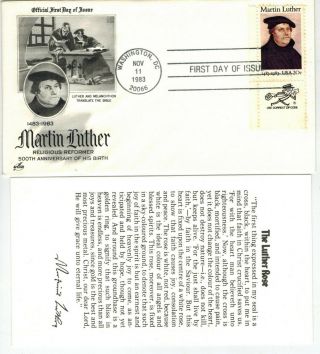 2065 Martin Luther 500th Birth Anniversary Zip Single,  Text Card