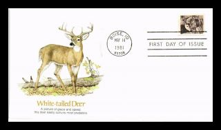 Dr Jim Stamps Us White Tailed Deer Wildlife Fdc Cover Boise Idaho Fleetwood