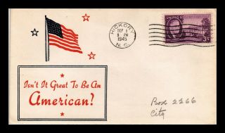Dr Jim Stamps Us Great To Be An American Patriotic Wwii Cachet Cover 1945