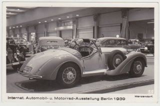 Germany Dr 1939 Pict.  Pc (mercedes) Intl.  Auto Expo Berlin Mi 688 (postmark)