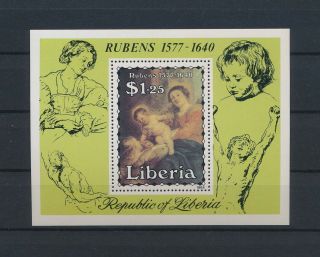 Lk89526 Liberia 1984 Peter Paul Rubens Paintings Good Sheet Mnh